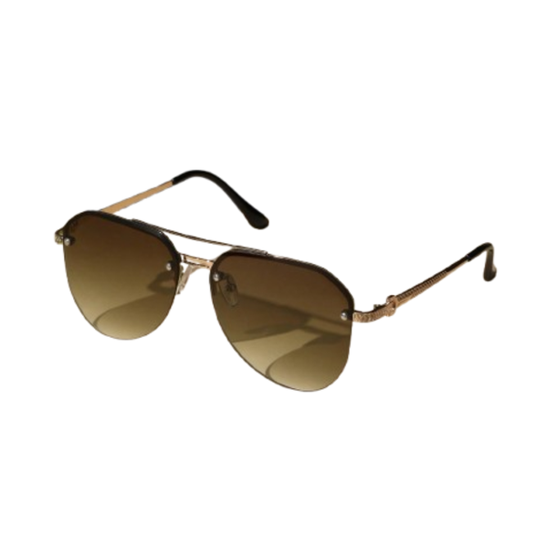 Ladies Fashion Sunglasses - Aviator - Brown