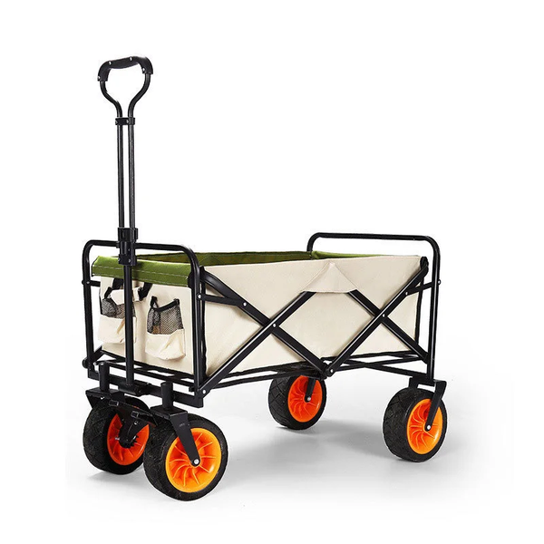 Outdoor Beach Trolley, Picnic Wagon Camping Travel Portable Cart