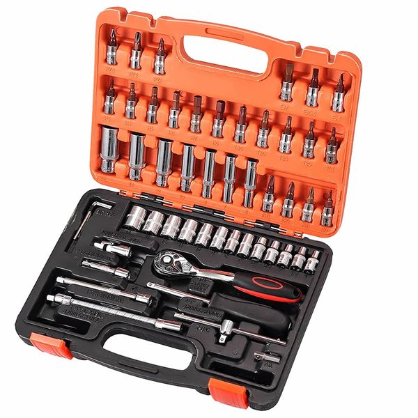 53 Pieces DIY Socket Set Toolbox - SD - 31514