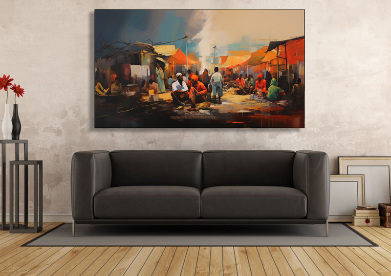 Canvas Wall Art - Hustle and Flow Abstract - IM1025