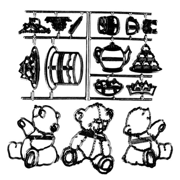 Patchwork Cutters Teddy Bears Picnic Sugarcraft Cake Icing Decorating
