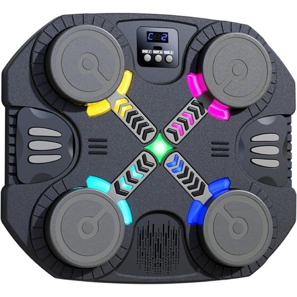 Music Boxing Machine Bluetooth with 4 Targets, LED &amp; Boxing Gloves
