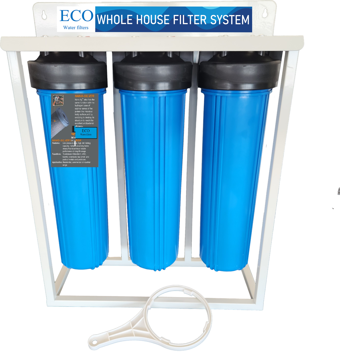 ECO Water Filter Anti-Bacterial 3 Stage 20 Inch Big Blue