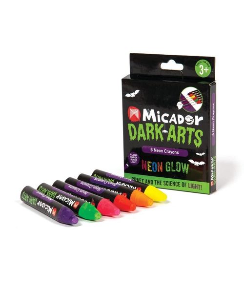 Micador Dark Arts Neon Crayons Pk6