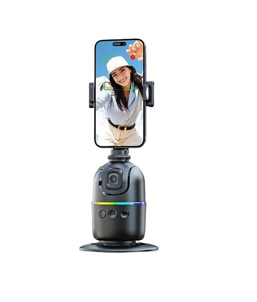 P03 Magic Snapshot 360 AI Auto-Face Tracking Gimbal with RGB Lights