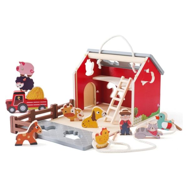 Wooden Farm Animal Barn House