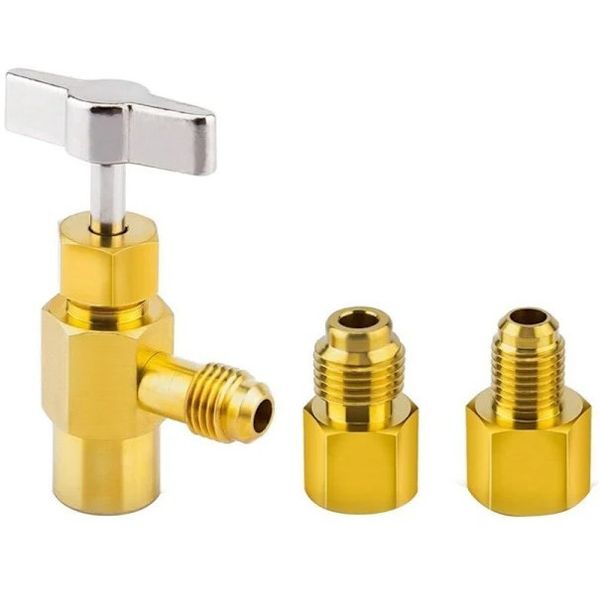 Refrigerant Bottle Opener Threaded Valve Thread For Car / Air Conditioner
