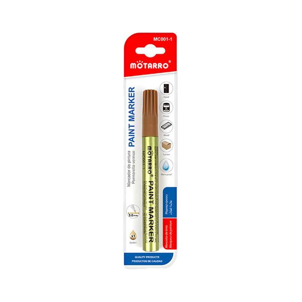 2 Pack High Quality Multi-Use 3mm Tip Golden Paint Marker