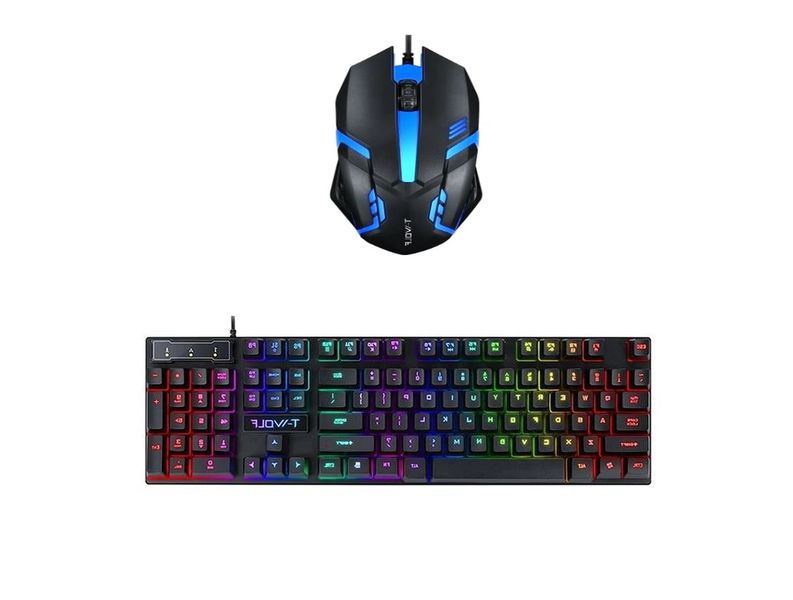 T-Wolf T20 Gaming Combo - RGB Keyboard T20 Keyboard &amp; V1 Gaming Mouse