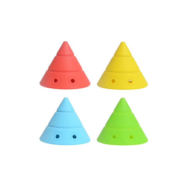 4-Piece Multi-Color Silicone Stacking Cones