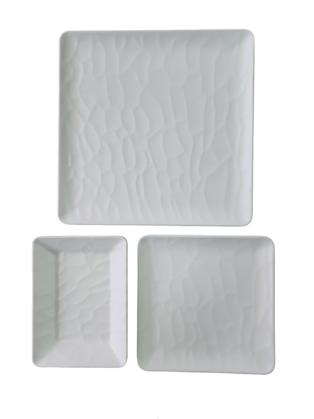Square 12pc Dinnerset Melamine White-Tableessentials-Crockery Centre