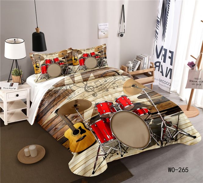 3D Printed Drum Kits Duvet Cover Set