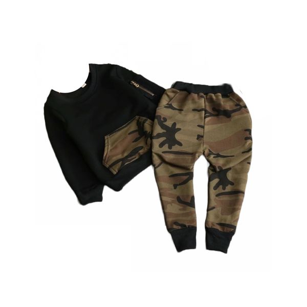 Kids Hoodie and Camouflage Trousers