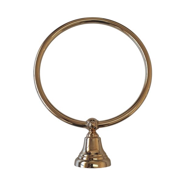Gold Brass Towel Ring Modern &amp; Elegant Bathroom or Kitchen. Wall Mounted