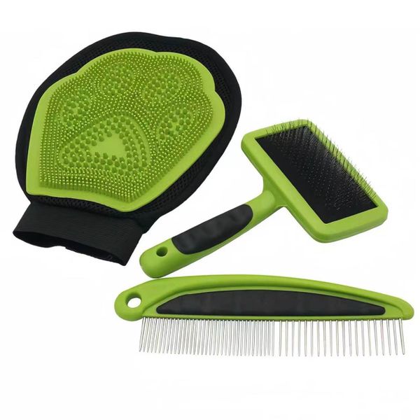 Dog Cat Grooming Tools Set Hair Removal Massage Care Combo