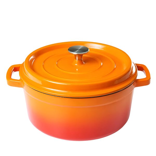 Dutch Oven Pot - All Stove Types, Oven Safe Orange