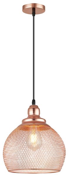 Warm Glow Rose Gold Cage Pendant Light - PEN864 Rose Gold
