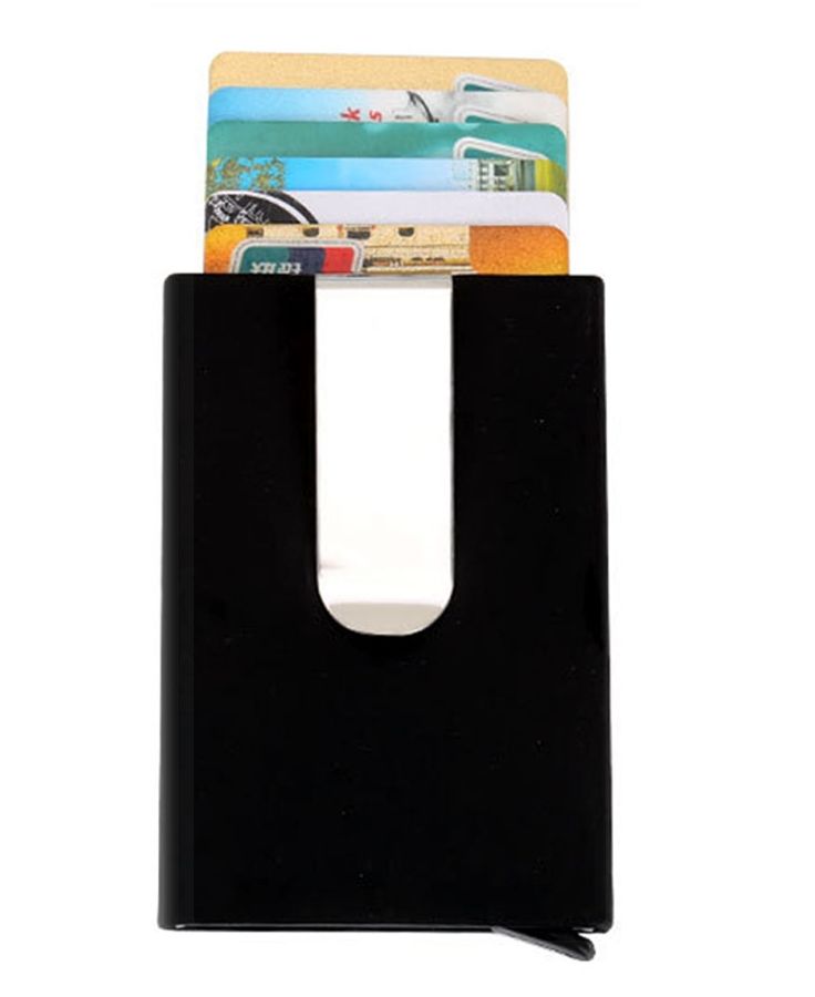 RFID Pop-up Credit Card Wallet with Money Clip (Black) | Shop Today