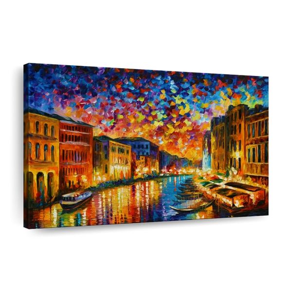 Canvas Art - Venice City Palette Painting Canvas Print Wall Art Decor