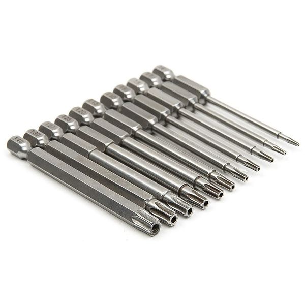 11 Pcs T6-T40 Torx Head Screwdriver Bit Set Drill Compatible with Universal
