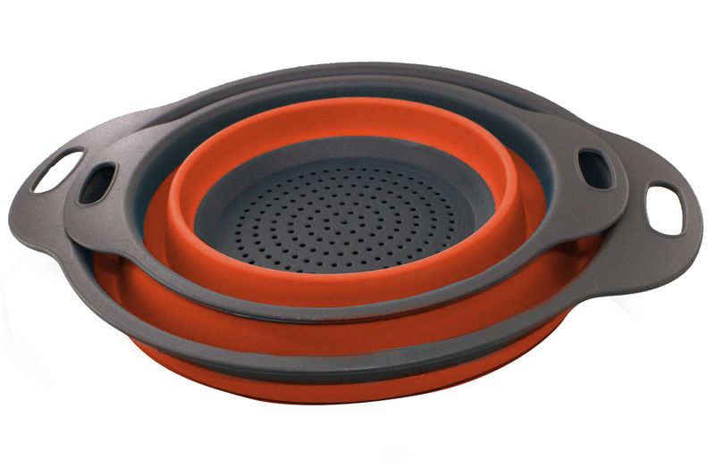 Smart Living Easy-Stack 2 Piece Collapsible Colander &amp; Strainer Set - Green