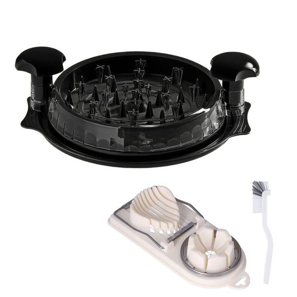 Transparent Chicken Breast Shredder Set with Egg Slicer &amp; Brush