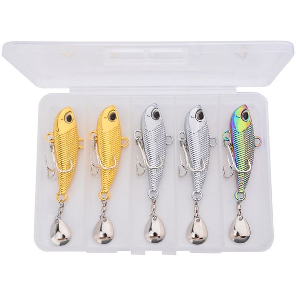 5Piece Vib Lure Baits Set - 10g-30g Spinning Spoon Lures For Long Casting