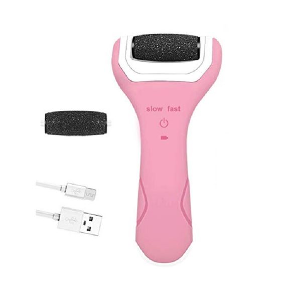 Rechargable Electric Foot File Callus Remover Feet Heel Scrubber+ 2 Rollers