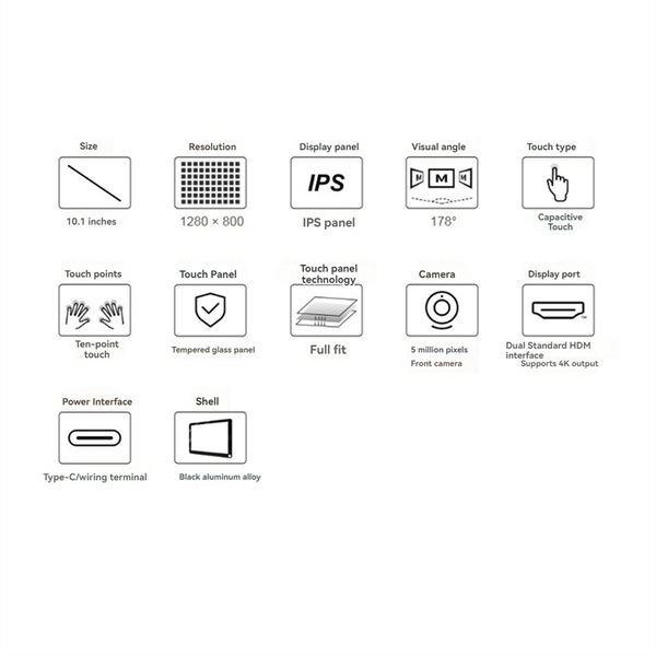 10 1 Inch Lcd Display Touch Screen With 5Mp Front Camera Us Plug
