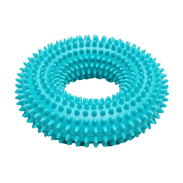Nunbell Spiked Dog Chew Toy Ring for Dental Health - Mixed Colors