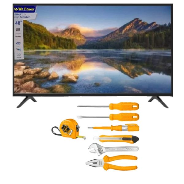 TV Smart Television 40 Inch With 7 Pcs Ingco Tool Set