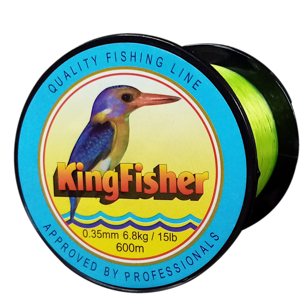 Kingfisher Nylon Fishing Line 6.8KG/15Lb .35MM Colour Yellow 600m Spool