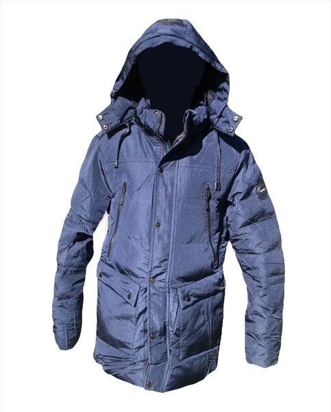 Warm Stylish Jacket For Men - Navy Blue image