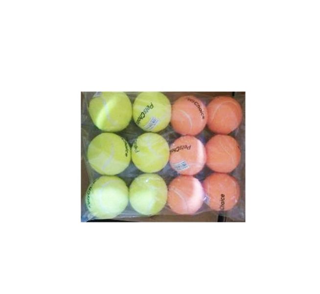 Pets Choice - Squeaky Tennis Ball Dog Toy 12's Yellow And Orange