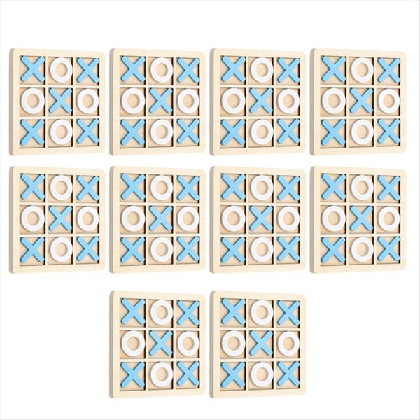 Children's Xo Tic-Tac-Toe Exercise Logical Education Blue and White