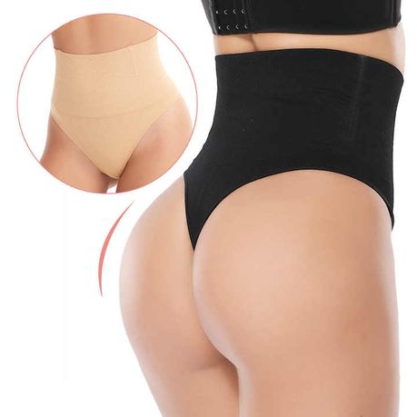 Women Thong Panty Shaper High Waist Tummy Control Panties Slimming Underwear