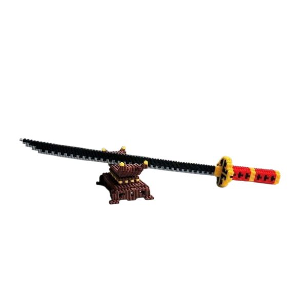 Anime Samurai Sword Interconnective Building Blocks with Sword Stand