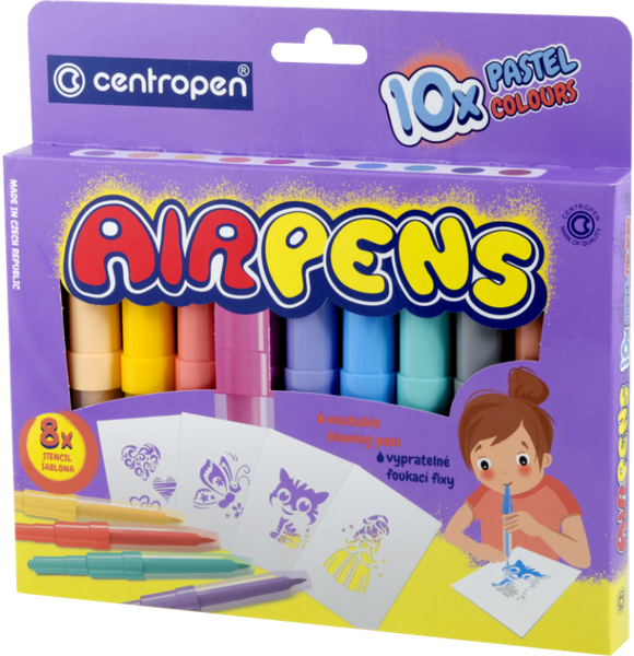 Centropen airpens 16 pcs pastel colours
