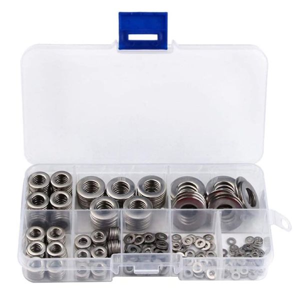 Tools DIY Multi Size 360 Piece Flat Stainless Steel Washer Set