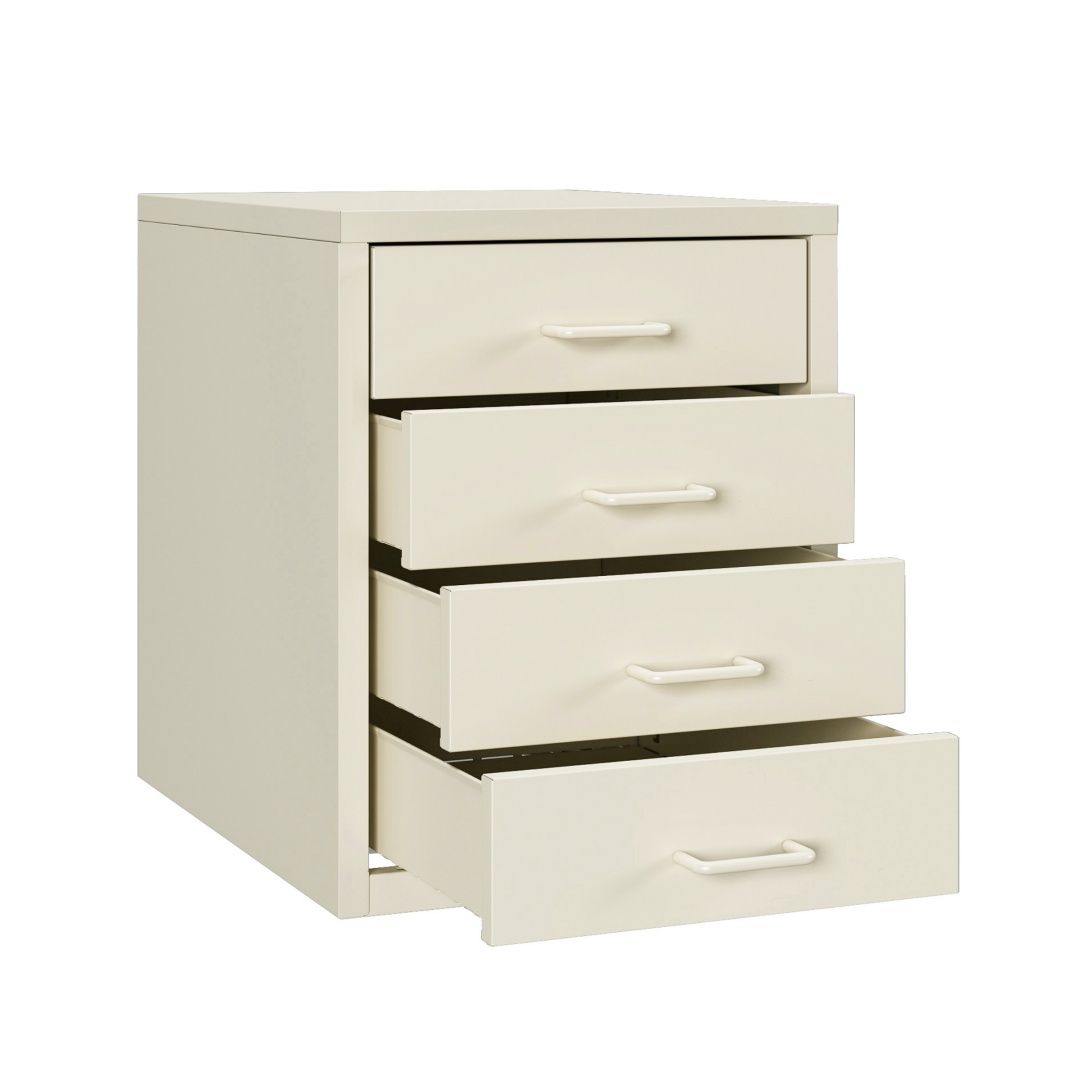 Steel Desk Organizer 4 Drawer Desktop Storage Cabinet