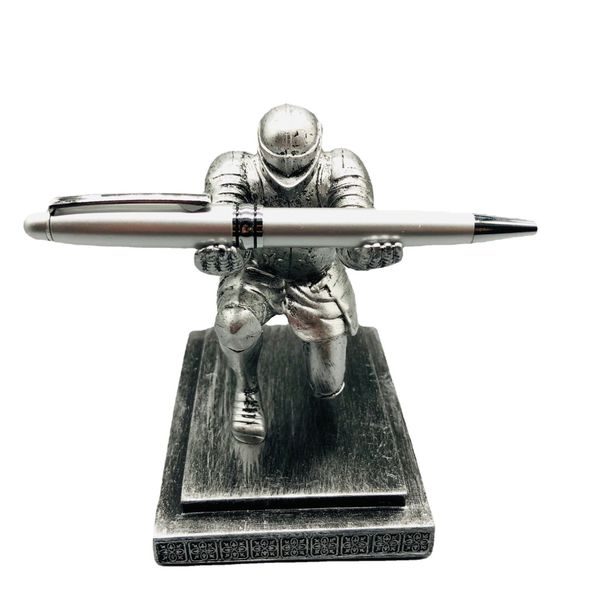 Executive Knight Armour Pen Holder - Desk Decorative Item for Writing Supplies