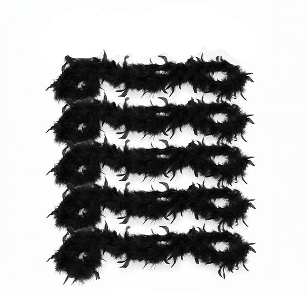 5 Pack Feather Boas: Fluffy 1.5M (35g) for Crafts &amp; Costumes