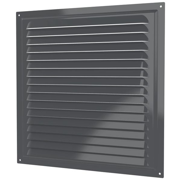 Ventilation wall cover grille 300 x 300mm square zinc coated - Grey