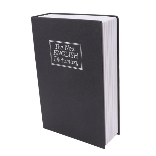 Dictionary Coin Piggy Bank with Coded Lock, Book-Shaped Money Saving Box Bl