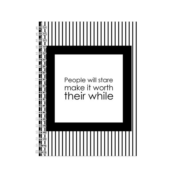 Worth A5 Notebook Spiral Lined Motivational Words Graphic Notepad Gift 137