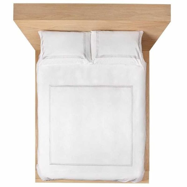 Miss Lyn 400 Thread Count Multi Satin Duvet Cover in White