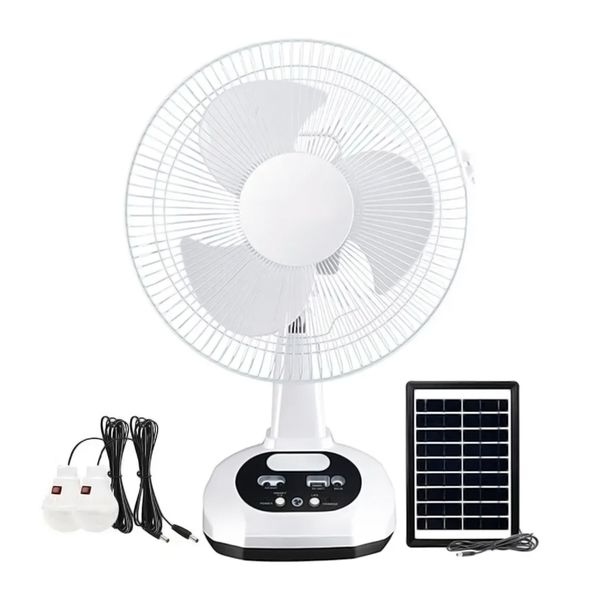 Home Links Battery Operated 12 Inch Solar Powered Electric Fan