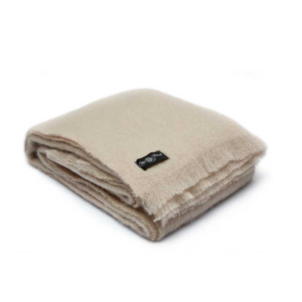 Mohair Blanket Flax (Size 130cm x 180cm)