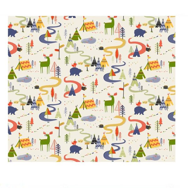 Kids Themed Wallpaper - Camps Cream
