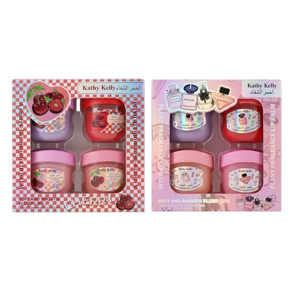 8 Pack - Kathy Kelly Plant Based Lip Balm Long-Lasting Fragranced &amp; Cherry